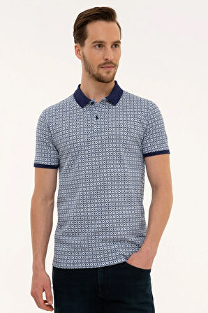Lacivert Slim Fit Polo Yaka T-Shirt