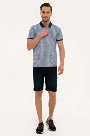 Lacivert Slim Fit Polo Yaka T-Shirt