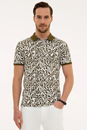 Haki Slim Fit Polo Yaka T-Shirt