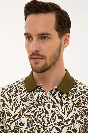 Haki Slim Fit Polo Yaka T-Shirt