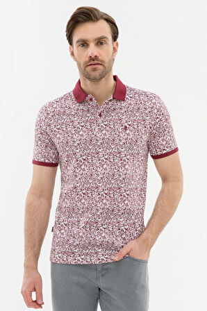Bordo Slim Fit Polo Yaka T-Shirt