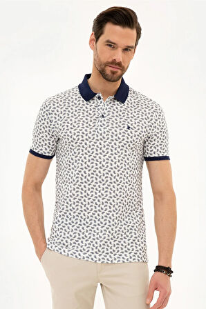 Lacivert Slim Fit Polo Yaka T-Shirt