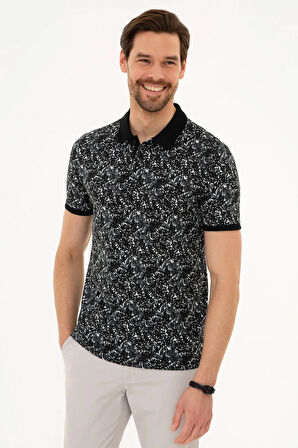 Siyah Slim Fit Polo Yaka T-Shirt
