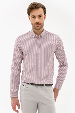 Erkek Açık Mavi Slim Fit Uzun Kollu Gömlek