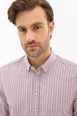 Erkek Açık Mavi Slim Fit Uzun Kollu Gömlek