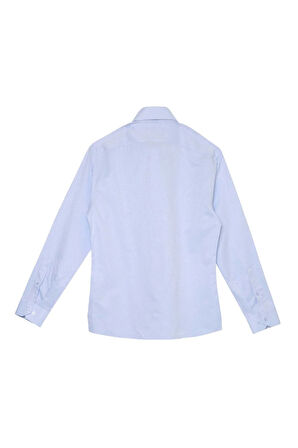 Mavi Slim Fit Armürlü Gömlek