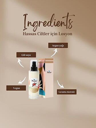 Gül & Argan Hassas Ciltler için Yüz ve Vücut Losyonu 100 ml