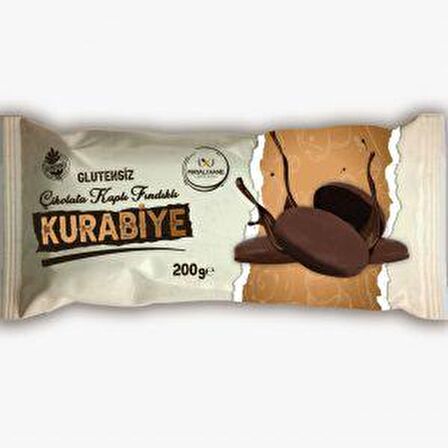 GLUTENSİZ ÇİKOLATA KAPLI FINDIKLI KURABİYE200 GR