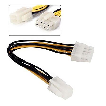 4 Pin to 8 Pin Güç Çevirici Power Supply (PSU) Çevirici Kablo
