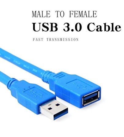 USB 3.0 Dişi Erkek Uzatma Uzatıcı Ara Bağlantı Kablosu 1 Metre