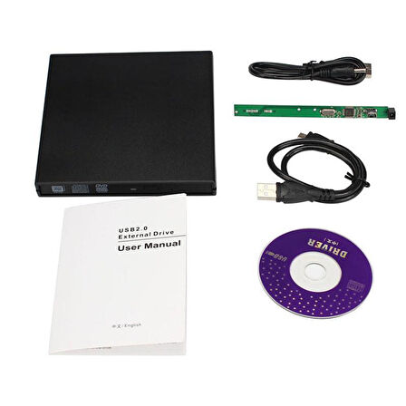 USB Sata Harici 9.5 mm DVD RW Writer Kutusu External Slim Harici Caddy Kutu 5114