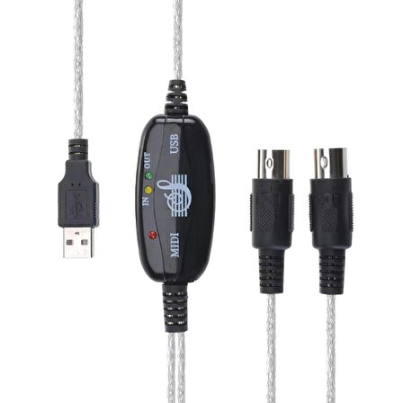 ST-4590 2M USB Midi Org Ses Kablosu Dönüştürücü Adaptör