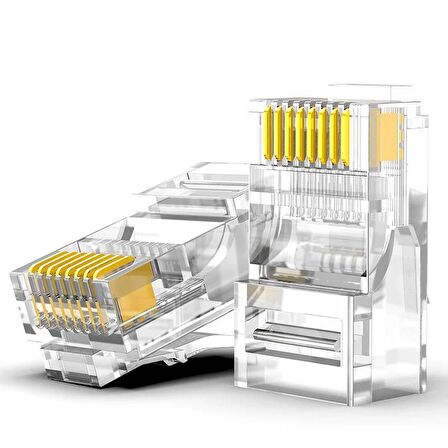 RJ45 JACK RJ-45 JAK UÇ 100 ADET NETWORK CAT5E İNTERNET MODEM ADSL