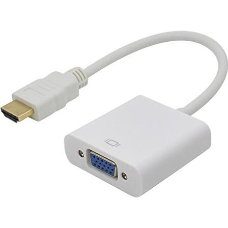 HDMI TO VGA KABLOSU ÇEVİRİCİ DÖNÜŞTÜRÜCÜ GÖRÜNTÜ ADAPTOR LAPTOP MONİTÖRE PROJEKSİYON TV ÇEVİR