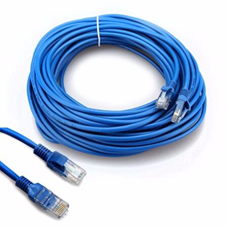CAT6 Ethernet Kablosu Modem İnternet Lan 2 x RJ45 Patch 15 Metre