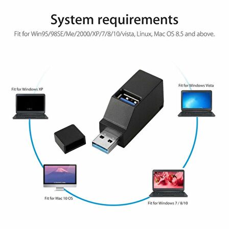 Usb Hub 3 Port USB 3.0 ve USB 2.0 Çoklayıcı Switch 4422