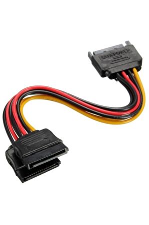 Sata Çoklayıcı 15 Pin 1 Erkek 2 Dişi 2 Port Çoklayıcı Y Splitter Hdd Bağlantı Kablosu 4426