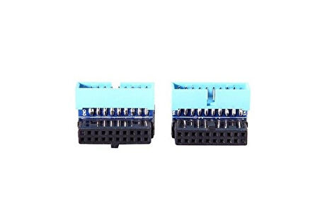 USB 3.0 19 20 Pin Dişi Erkek 90 Derece Yön Değiştirme Uzatma Adaptörü 2 Adet 4976