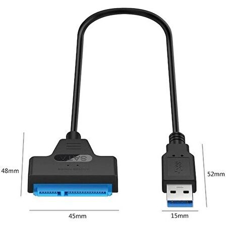 DAYTONA A4706 50cm USB3.0 2.5" SATA SSD+HDD ÇEVİRİ Cİ (Giriş:USB3.0 => Çıkış:2,5" SSD+HDD) (3,5" İle