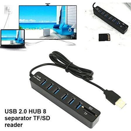 DAYTONA A4691 6'lı USB HUB+Kart Okuyucu (Giriş:USB Tip-C => Çıkış:6xUSB3.0+SD+MicroSD)