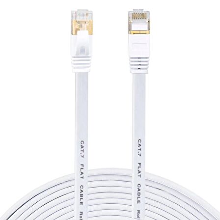 Cat7 Ethernet RJ45 Modem İnternet Kablosu 10Gbps 600Mhz Flat Kablo 15 Metre 4964