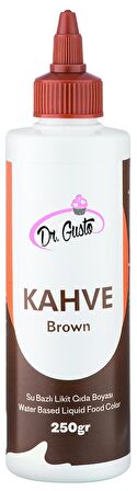 Dr Gusto Kahverengi Su Bazlı Sıvı Gıda Boyası 250 gr