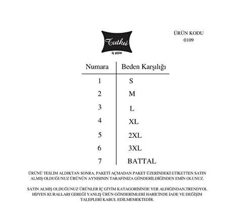 Tutku 0109 (3NO-L) 3 Adet Penye Kom %100 Pamuk Slip Erkek Külot BEYAZ