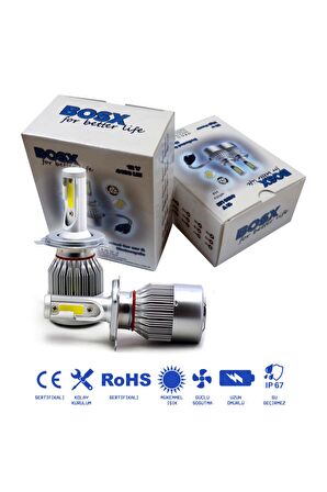 9006 Led Xenon Far Led Zenon Ampulü Beyaz Yeni Nesil Şimşek Etkili Bosx