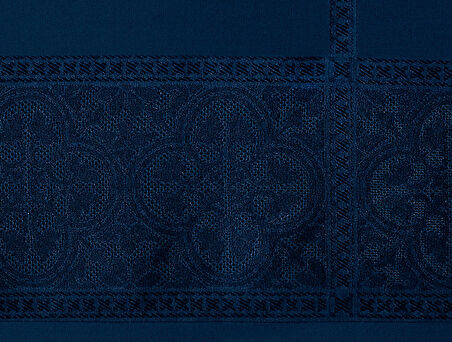 Madame Coco Moroccon Masa Örtüsü - Lacivert - 160x300 cm