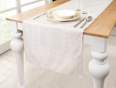 Madame Coco Chloé Runner - Açık Gri - 45x160 cm