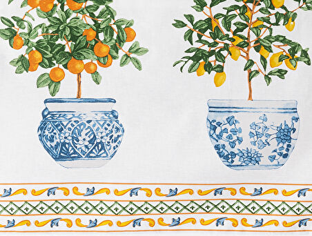 Citron Polycotton Masa Örtüsü - Turuncu - 160x200 cm