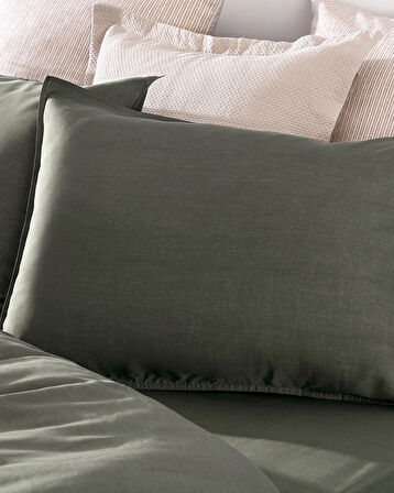 Madame Coco Loire Çift Kişilik Nevresim Takımı ( TENCEL™ ) - Haki