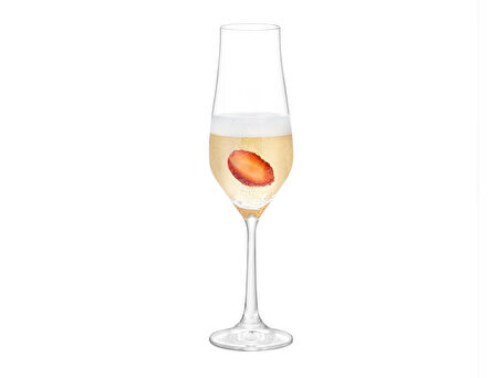 Madame Coco Mathilda 6'lı Kristal Şampanya Kadehi Seti - 170ML