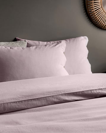 Madame Coco Mer Tek Kişilik Yıkamalı Linen Nevresim Takımı - Mürdüm