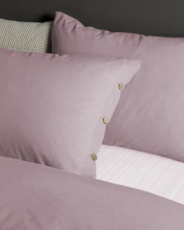 Madame Coco Mer Tek Kişilik Yıkamalı Linen Nevresim Takımı - Mürdüm