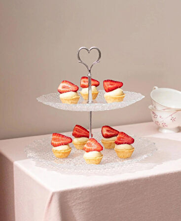 Charmes 2 Katlı Kek Standı 28 cm