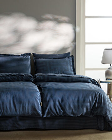 Madame Coco Belda Family Sıze Jakarlı Saten Nevresim Takımı