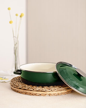 Madame Coco La Garde Kısa Tencere - Yeşil - 24 cm