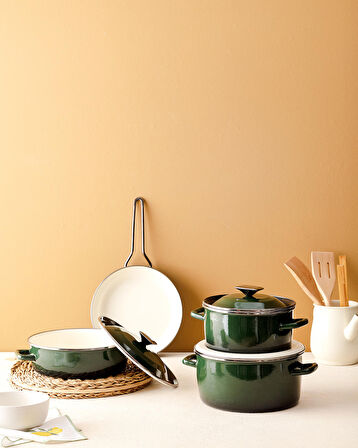Madame Coco La Garde Kısa Tencere - Yeşil - 24 cm