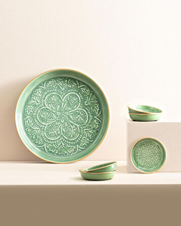 Madame Coco Rosalie 6 Parça Tabak Seti - Soft Yeşil