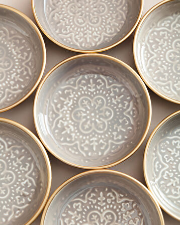 Rosalie 8 Parça Tabak Seti - Gri