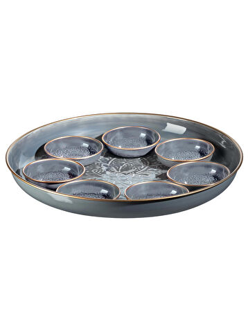 Madame Coco Rosalie 8 Parça Tabak Seti - Antrasit