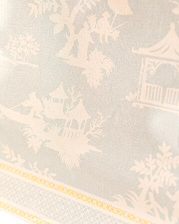 Madame Coco Bukuria Pvc Masa Örtüsü - Açık Mavi - 140x140 cm