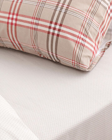 Madame Coco Garen King Size  %100 Pamuk Ranforce Baskılı Nevresim Takımı - Bej