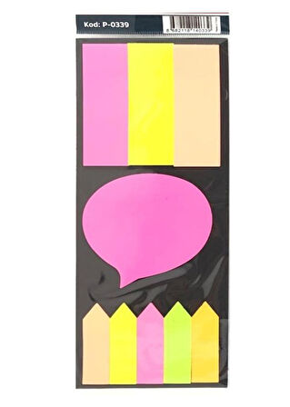 Fixpoint Şekilli Yapışkanlı Postit Seti - 4 adet