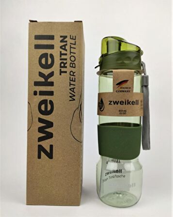 Zweikell Camry Military Green 650 Ml Yeşil Tritan Suluk.