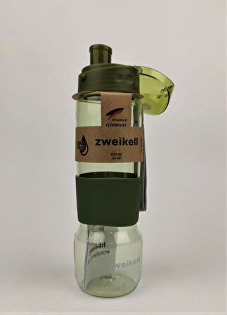 Zweikell Camry Military Green 650 Ml Yeşil Tritan Suluk.