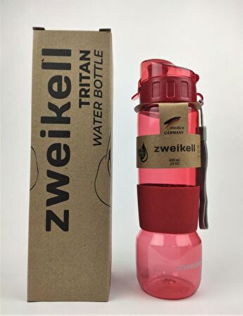 Zweikell Camry Maroon Red 650 Ml Kırmızı Tritan Suluk.