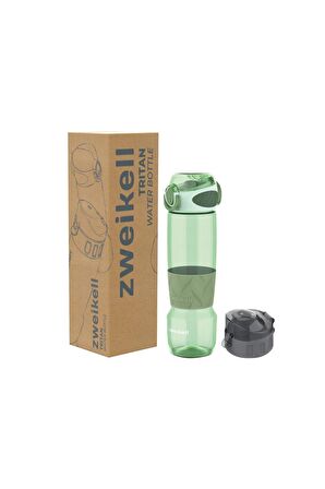 Zweikell Nozer Switch Emerald Green Bpa İçermez 650 Ml Tritan Suluk Yedek Kapak Hediyeli