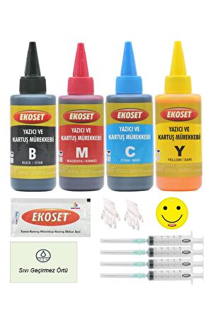 Ekoset Canon uyumlu Mürekkep 4 Renk 4x100ml